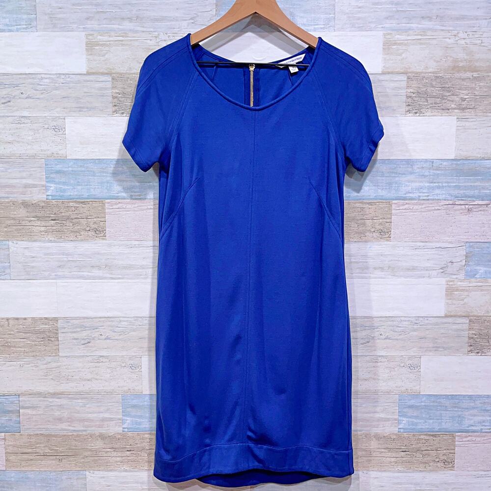 Southern Tide Ponte Raglan Sleeve T Shirt Dress Blue Stretch Casual Womens 4